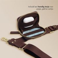 Selencia Telefoonkoord met Klein Tasje - Mocha Brown
