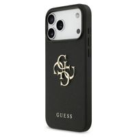 Guess Big 4G Logo Backcover Grained Apple iPhone 17 Pro Max - Zwart