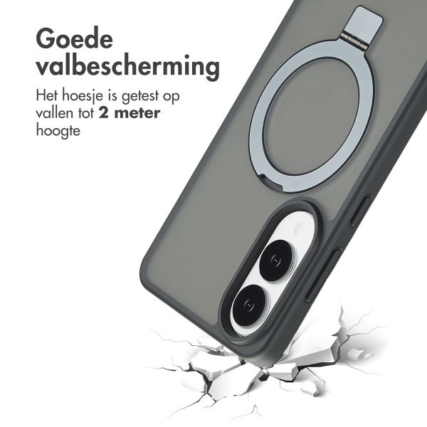 Accezz Ring Stand Backcover met MagSafe Samsung Galaxy S25 Edge - Zwart