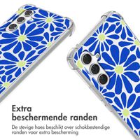 imoshion Design hoesje met koord Samsung Galaxy A54 (5G) - Cobalt Blue Flowers Connect