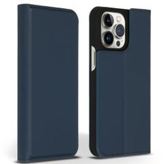 Accezz Premium Leather Slim Bookcase Apple iPhone 14 Pro Max - Donkerblauw