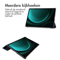 imoshion Trifold Bookcase Samsung Tab S10 Plus / Tab S9 FE Plus / Tab S9 Plus 12.4 inch - Donkerblauw