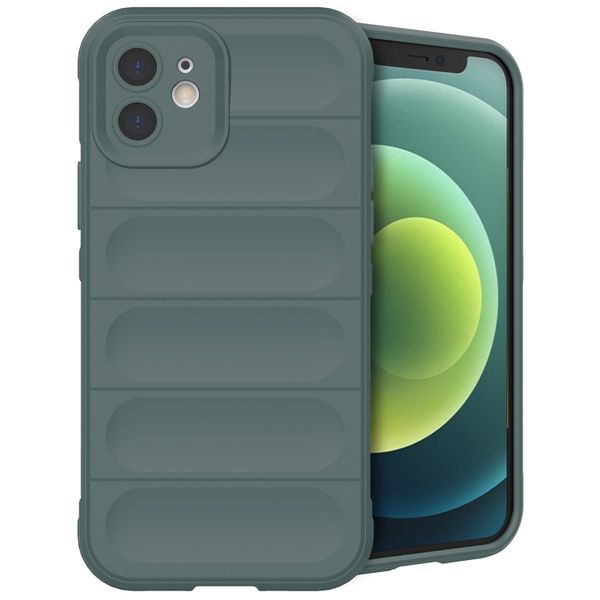 imoshion EasyGrip Backcover iPhone 12 - Donkergroen