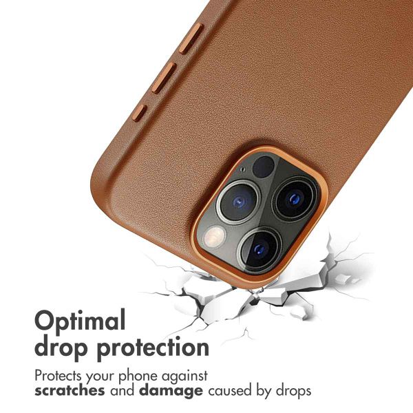 Accezz Leather Back Cover with MagSafe Apple iPhone 15 Pro Max - Sienna Brown
