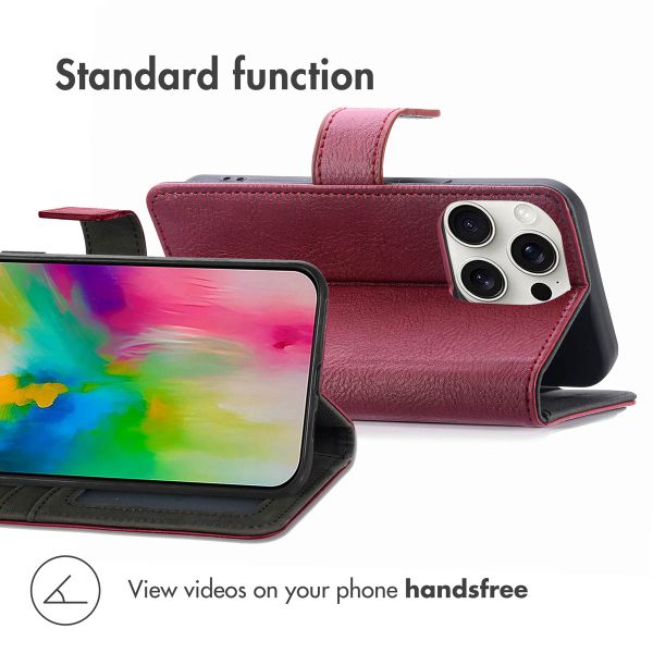 imoshion Luxury Bookcase Apple iPhone 16 Pro Max - Bordeaux