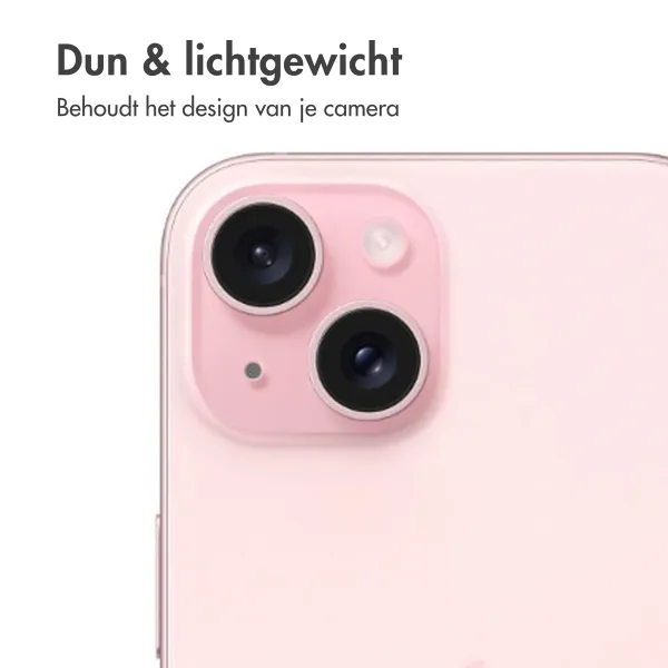 imoshion 2 Pack Camera lens protector Apple iPhone 15 / 15 Plus - Pink