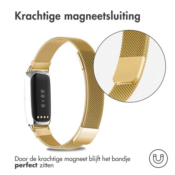 imoshion Milanees magnetisch bandje Fitbit Luxe - Maat S - Goud