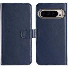 Selencia Echt Leren Bookcase Google Pixel 9 / 9 Pro - Blauw