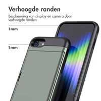 imoshion Backcover met pasjeshouder Apple iPhone SE (2022 / 2020) / 8 / 7 - Donkergroen