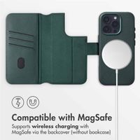 Accezz 2-in-1 Leather Bookcase with MagSafe Apple iPhone 16 Pro - Cedar Green
