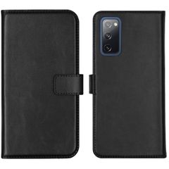 Selencia Echt Leren Bookcase Samsung Galaxy S20 FE - Zwart