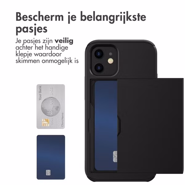 imoshion Backcover met pasjeshouder Apple iPhone 12 Mini - Zwart