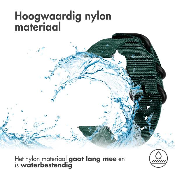 imoshion Rugged Nylon bandje  - Universeel 22 mm aansluiting - Donkergroen