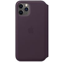 Apple Leather Folio Bookcase iPhone 11 Pro - Aubergine