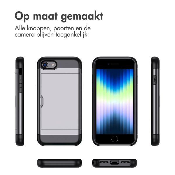 imoshion Backcover met pasjeshouder iPhone SE (2022 / 2020) / 8 / 7 - Grijs