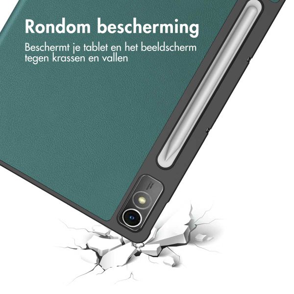 imoshion Trifold Bookcase  Lenovo Tab P12 - Donkergroen