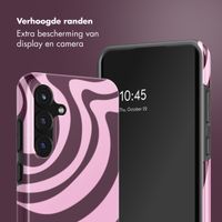 Selencia Vivid Backcover Samsung Galaxy S25 FE - Wavy Swirl Pink Plum