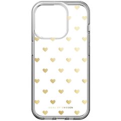 iDeal of Sweden Clear Case iPhone 15 Pro - Golden Hearts