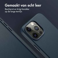 Accezz MagSafe Leather Backcover Apple iPhone 15 Pro Max - Nightfall Blue