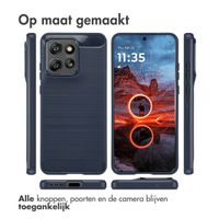 imoshion Brushed Backcover Motorola Thinkphone 25 / Motorola Edge 50 Neo / Edge 60 Neo - Donkerblauw