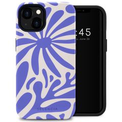 Selencia Vivid Backcover iPhone 13 - Modern Bloom Sapphire Blue