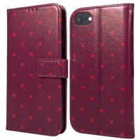 imoshion Design Bookcase Apple iPhone SE (2022 / 2020) / 8 / 7 / 6(s) - Crush Check Coral Dust