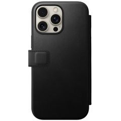 Nomad Modern Leather Folio Bookcase iPhone 16 Pro Max - Black