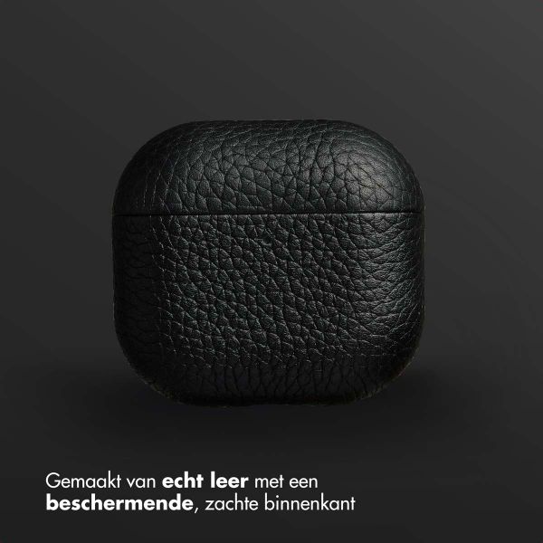 Accezz Echt Leren Case AirPods 4 - Zwart