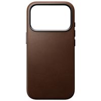 Nomad Traditional Leather Backcover met MagSafe Apple iPhone 18 Pro / 17 Pro - Brown