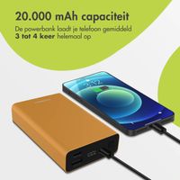 imoshion Ultra Series Aluminium | Powerbank 20.000 mAh - Snelladen tot 33 watt - Gold