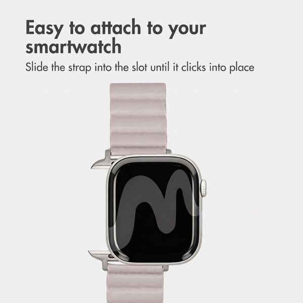 imoshion Magnetic Faux Leather Band Apple Watch | 38/40/41/42 mm - Beige