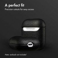 Accezz Genuine leather case  Apple AirPods 1 / 2 - Black