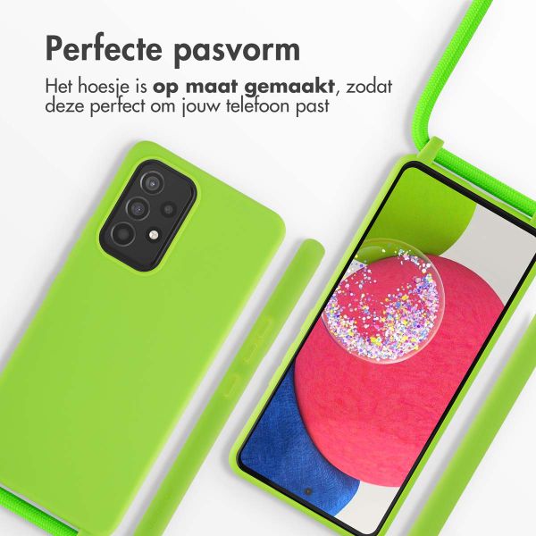 imoshion Siliconen hoesje met koord Samsung Galaxy A53 - Fluor Groen