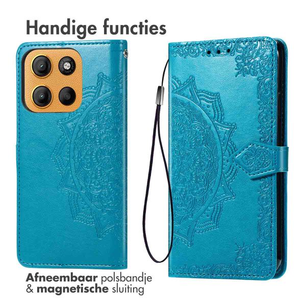 imoshion Mandala Bookcase Motorola Moto G15 / G15 Power - Turquoise