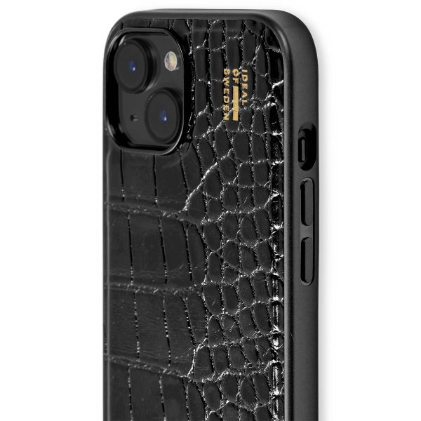 iDeal of Sweden Vegan Leather Backcover Apple iPhone 13/14/15/16e - Black Croco