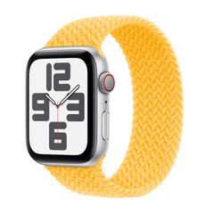Apple Gevlochten solobandje Apple Watch Series 1 - 11 / SE / Ultra (44/45/46/49 mm) - Maat 12 - Sunshine