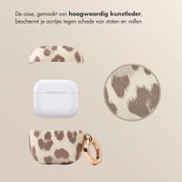 Selencia Sabi Case met panterprint  Apple Airpods 4 - Soft Ivory