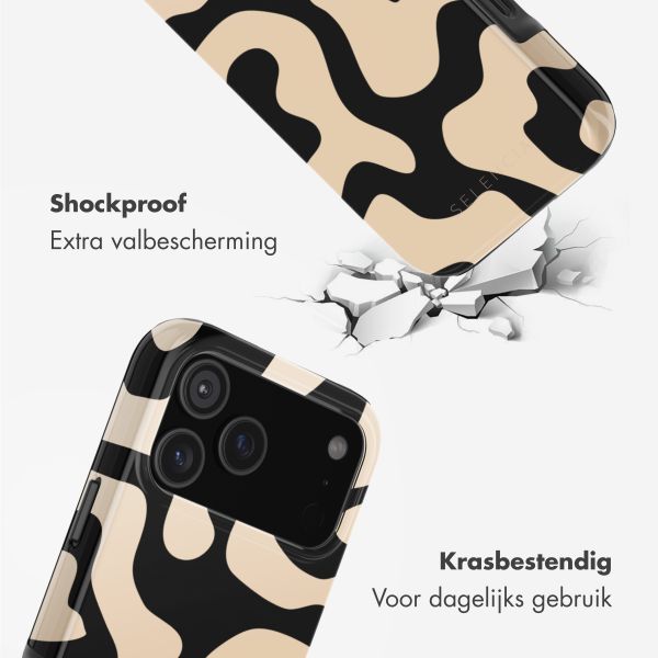 Selencia Vivid Backcover met MagSafe Apple iPhone 18 Pro Max / 17 Pro Max - Art Wave Black