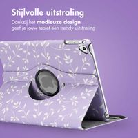 imoshion 360° Draaibare Design Bookcase Apple iPad 6 (2018) 9.7 inch / iPad 5 (2017) 9.7 inch / Air 2 (2014)/Air 1 (2013) - Laverder Flowers