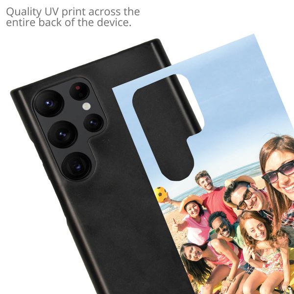 Ontwerp je eigen hardcase hoesje Samsung Galaxy S22 Ultra - Zwart