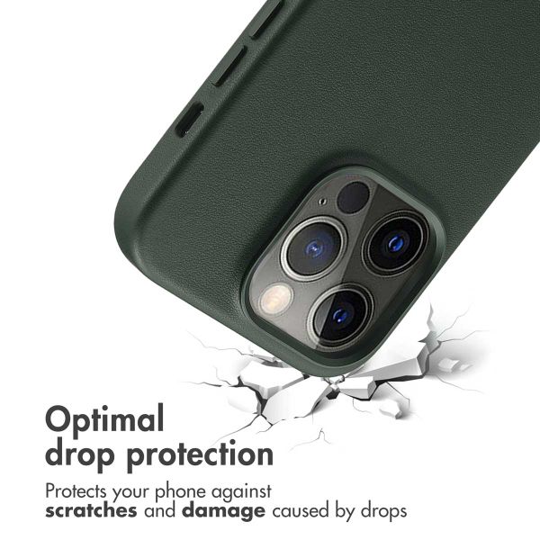 Accezz Leather Back Cover with MagSafe Apple iPhone 14 Pro - Cedar Green