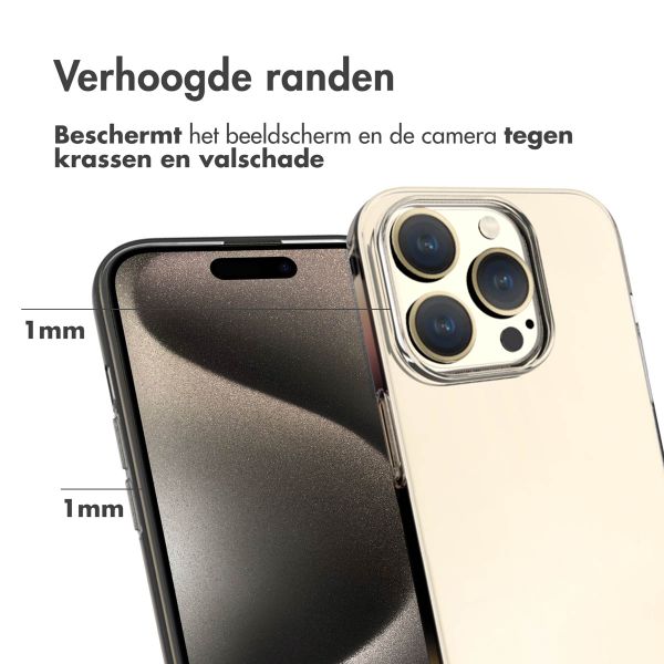 Accezz Clear Backcover Apple iPhone 15 Pro - Transparant