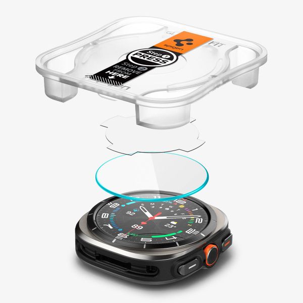 Spigen EZ FIT Glas.tR Screenprotector met applicator Samsung Galaxy Watch Ultra - Transparant