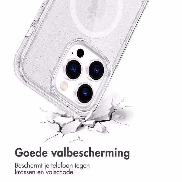 imoshion Sparkle Backcover met MagSafe Apple iPhone 13 Pro - Glitter Transparant