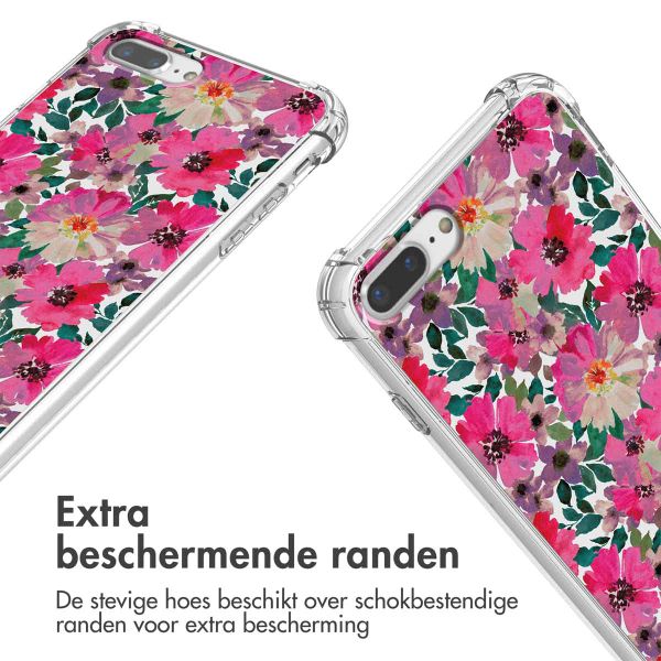 imoshion Design hoesje met koord iPhone 8 Plus / 7 Plus - Flower Water