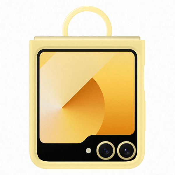 Samsung Originele Silicone Cover Ring Samsung Galaxy Z Flip 6 / Flip 7 FE - Yellow