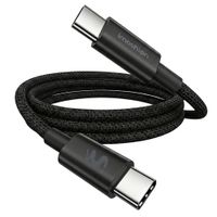 imoshion Braided USB-C naar USB-C kabel 100W - 0,5 meter - Zwart