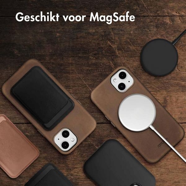 Accezz Vintage Leather Magsafe Backcover Apple iPhone 13 - Rustic Brown