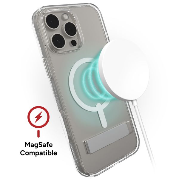 ZAGG Crystal Palace Snap KickStand Case met MagSafe iPhone 16 Pro Max - Transparant