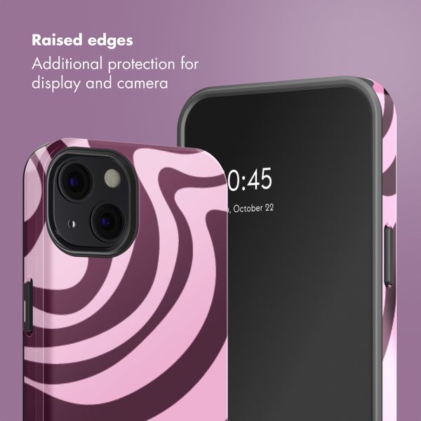 Selencia Vivid Back Cover Apple iPhone 13 - Wavy Swirl Pink Plum